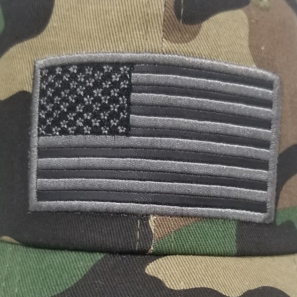 WayCaps - Camo USA Flag Mesh Adjustable Cap - Picture 7 of 13